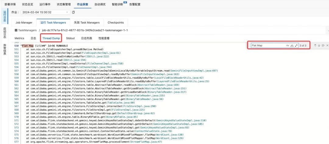 Thread Dump 页面